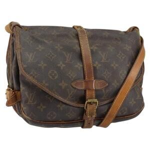 LOUIS VUITTON Monogram Saumur 30 Shoulder Bag M42256 LV Auth bs30834
